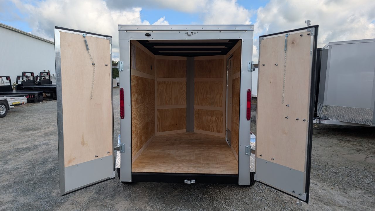 New 2027 Homesteader 5x8 Intrepid V-Nose Cargo Trailer w/ Double Barn Doors