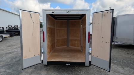 New 2027 Homesteader 5x8 Intrepid V-Nose Cargo Trailer w/ Double Barn Doors