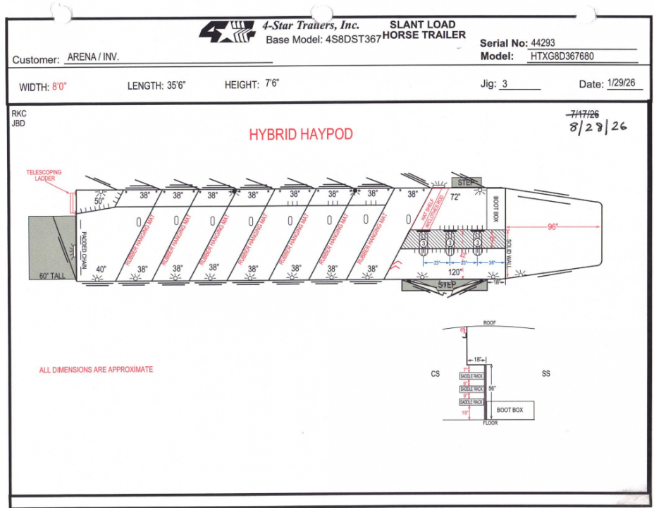 New 2027 4-Star Trailers 8H Slant Load GN Horse Trailer