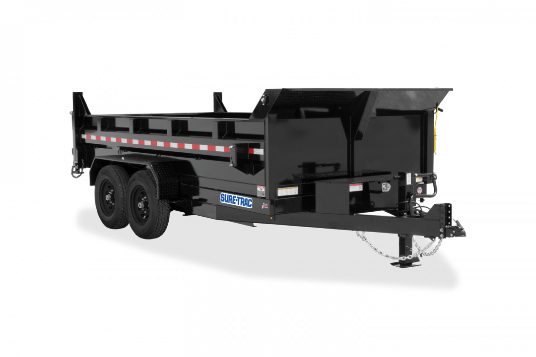 New 2027 Sure-Trac 7 X 14 HD Low Profile Telescopic Dump 14K