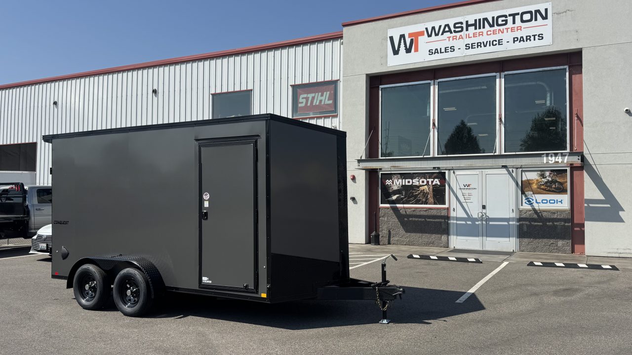 New 2026 Formula Trailers 7 x 14 Conquest SE Flat Top Sloped V-nose 7k Cargo / Enclosed Trailer