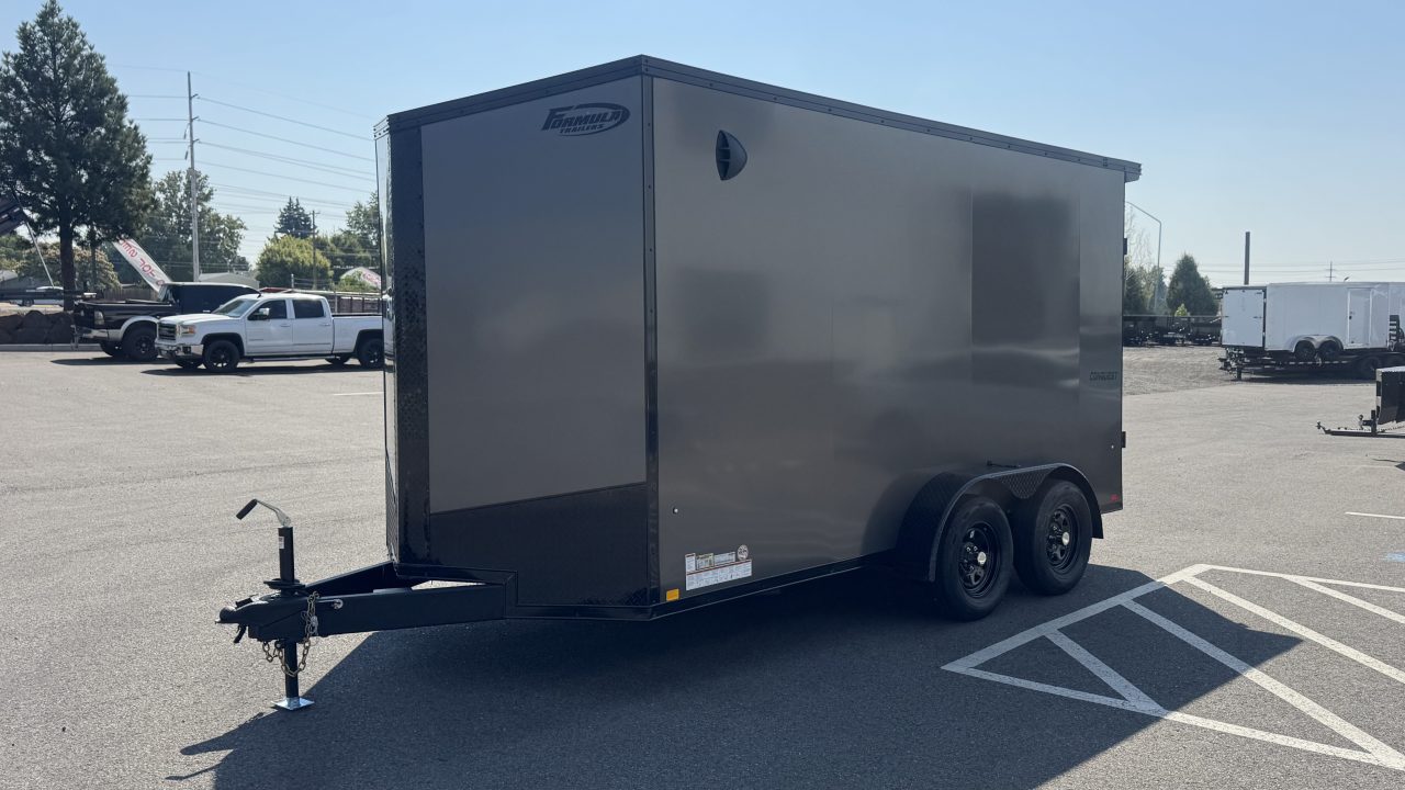 New 2026 Formula Trailers 7 x 14 Conquest SE Flat Top Sloped V-nose 7k Cargo / Enclosed Trailer