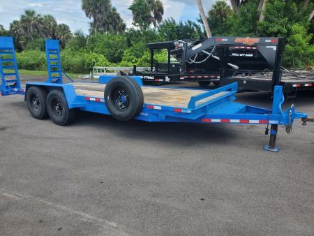 Used 2024 Triple Crown Trailers 7X20 Equipment Trailer 14000 LB GVWR