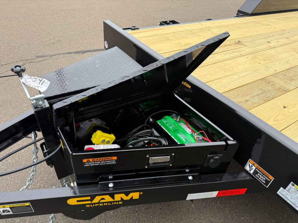 New CAM SUPERLINE 7' X 20' POWER TILT CAR HAULER 9.9K