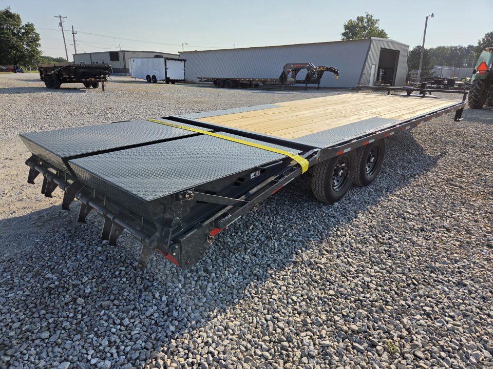 New 2027 Lamar 102X24 TANDEM 14K DECKOVER W/5' MAX RAMPS