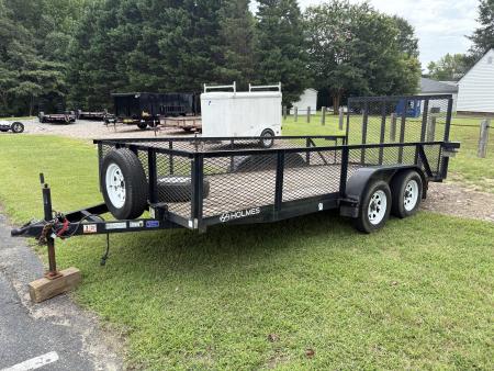 Used 2015 Holmes Trailers 6.4x16 7k Mesh Side Landscape Trailer