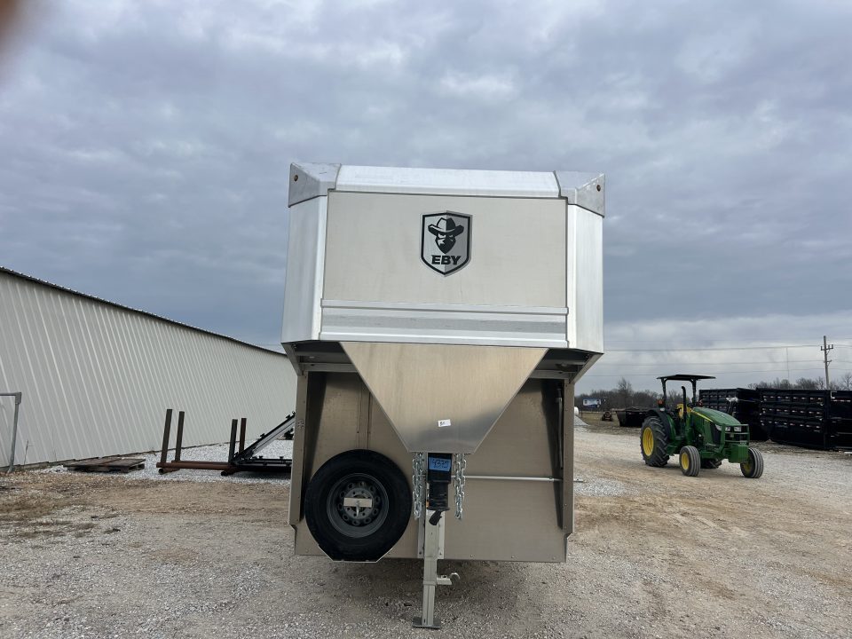New 2027 EBY Maverick 6'11x24x6'7 Stock Trailer W/ Rolling Cut Gate