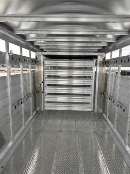 New 2027 EBY Maverick 6'11x24x6'7 Stock Trailer W/ Rolling Cut Gate