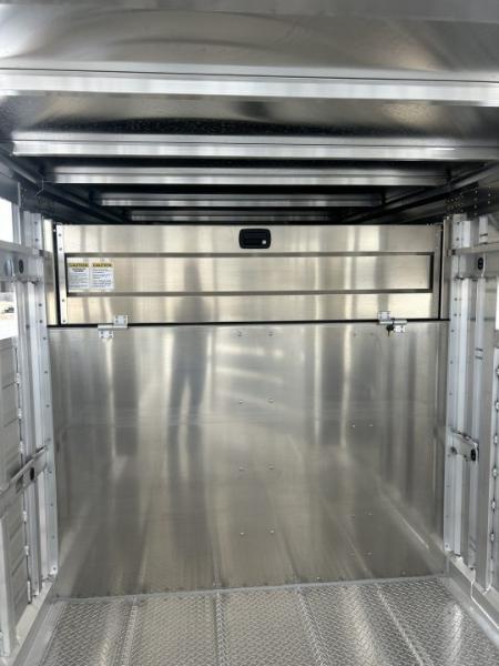 New 2027 EBY Maverick 6'11x24x6'7 Stock Trailer W/ Rolling Cut Gate