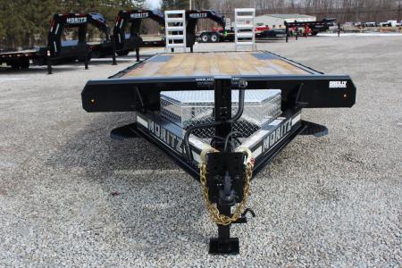 New 2027 Moritz 8' 6" x 20' + 4' Deckover Flatbed w/ Beavertail - Aluminum Ramps - 16,000# GVW