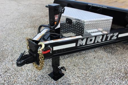 New 2027 Moritz 8' 6" x 20' + 4' Deckover Flatbed w/ Beavertail - Aluminum Ramps - 16,000# GVW