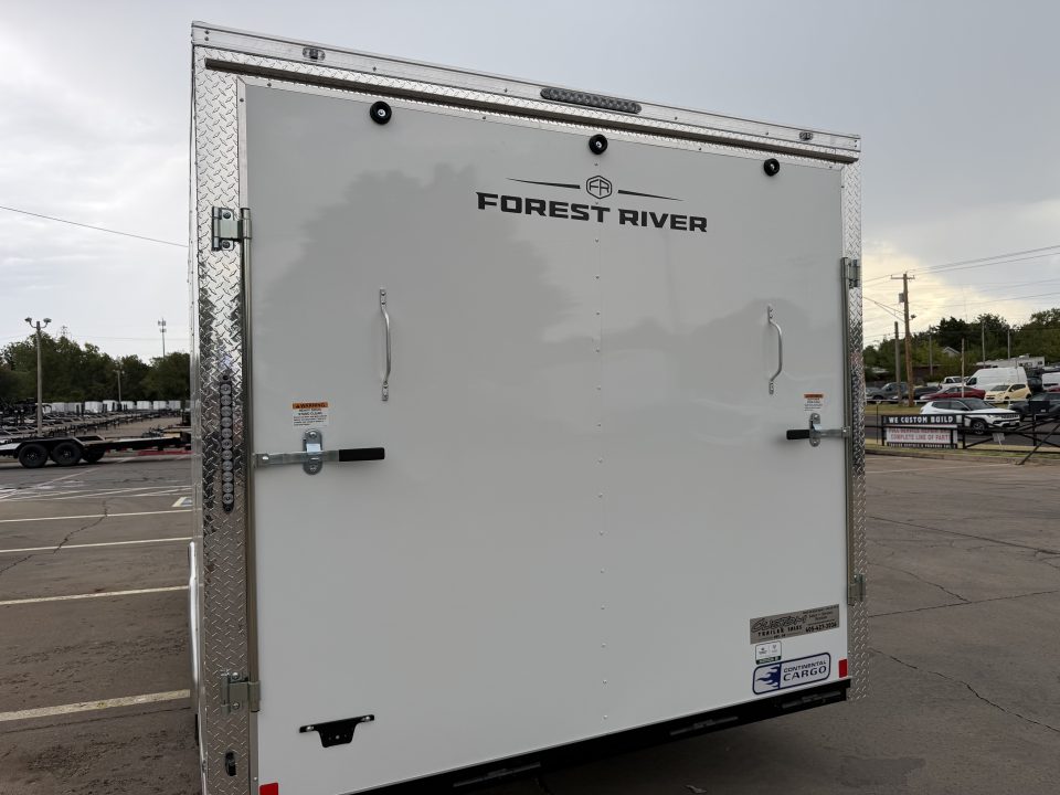 New #056961 2027 FOREST RIVER TA3 8.5 X 16 TANDEM AXLE 10K ENCLOSED W/ REAR RAMP DOOR