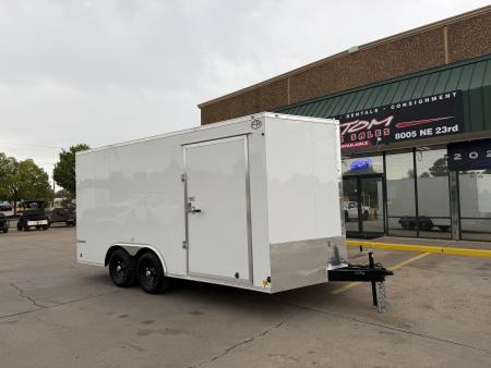 New #056961 2027 FOREST RIVER TA3 8.5 X 16 TANDEM AXLE 10K ENCLOSED W/ REAR RAMP DOOR