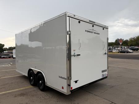 New #056961 2027 FOREST RIVER TA3 8.5 X 16 TANDEM AXLE 10K ENCLOSED W/ REAR RAMP DOOR