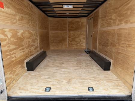 New #056961 2027 FOREST RIVER TA3 8.5 X 16 TANDEM AXLE 10K ENCLOSED W/ REAR RAMP DOOR