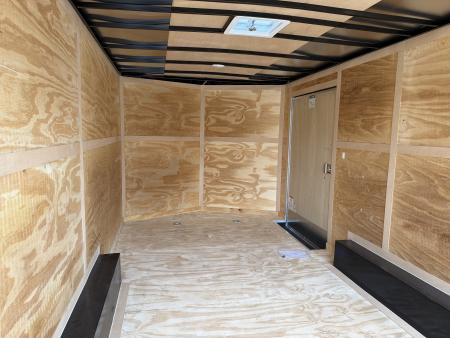 New #056961 2027 FOREST RIVER TA3 8.5 X 16 TANDEM AXLE 10K ENCLOSED W/ REAR RAMP DOOR