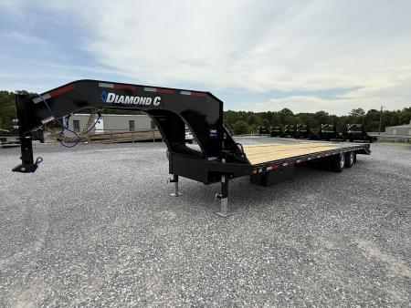 New 2027 Diamond C FMAX 212 32’ Flatbed Trailer, MAX RAMPS, 2 SPD JACKS, ALUMINUM OUTER WHEELS, ABS BRAKES, 25.9K GVWR