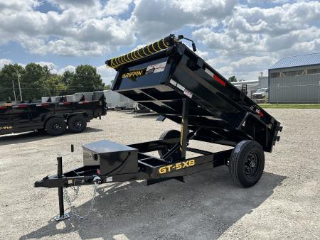New 2026 Griffin 5x8 GT508 Dump Trailer with tarp