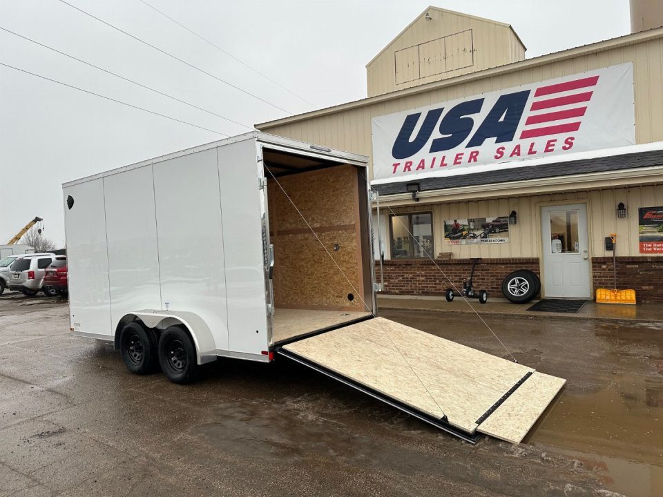 New 2027 US Cargo 7x14 V-Nose w/7ft Height & Ramp Door Cargo / Enclosed Trailer
