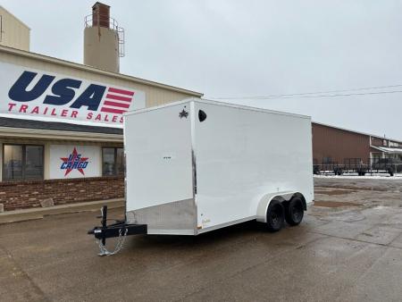 New 2027 US Cargo 7x14 V-Nose w/7ft Height & Ramp Door Cargo / Enclosed Trailer