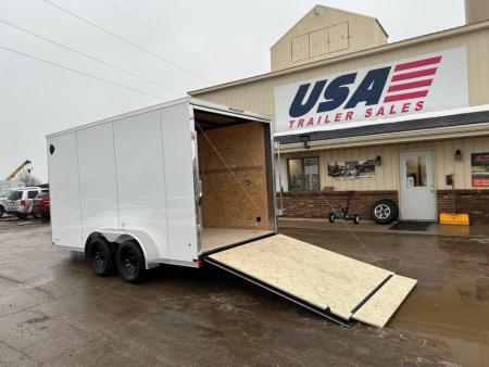 New 2027 US Cargo 7x14 V-Nose w/7ft Height & Ramp Door Cargo / Enclosed Trailer