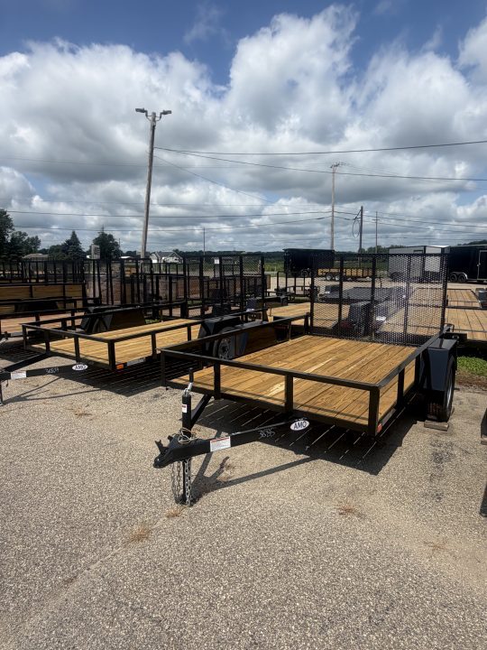 New 2026 AMO 6.4 x 10 A.M.O. Low Side Landscape Trailer NEW FOLD IN GATE