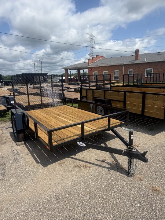 New 2026 AMO 6.4 x 10 A.M.O. Low Side Landscape Trailer NEW FOLD IN GATE