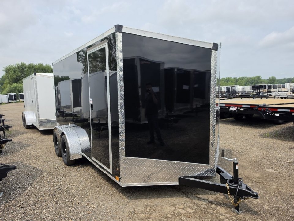 New 2027 Stealth Trailers 7x14 V-Nose 7k w/6ft 6in Height & Ramp Door Cargo / Enclosed Trailer