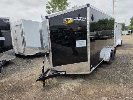 New 2027 Stealth Trailers 7x14 V-Nose 7k w/6ft 6in Height & Ramp Door Cargo / Enclosed Trailer