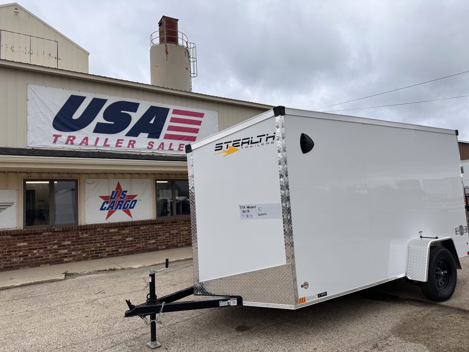New 2026 Stealth Trailers Mustang 6x12 Ramp Door V-Nose 3k w/Composite Exterior Skin & Translucent Roof Cargo / Enclosed Trailer