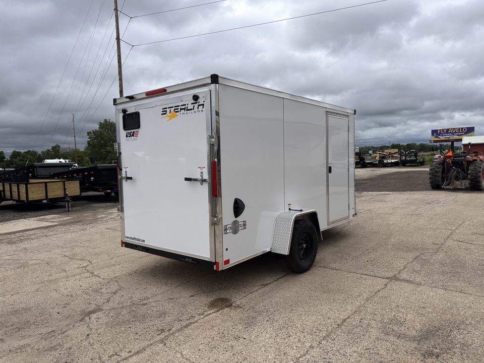 New 2026 Stealth Trailers Mustang 6x12 Ramp Door V-Nose 3k w/Composite Exterior Skin & Translucent Roof Cargo / Enclosed Trailer