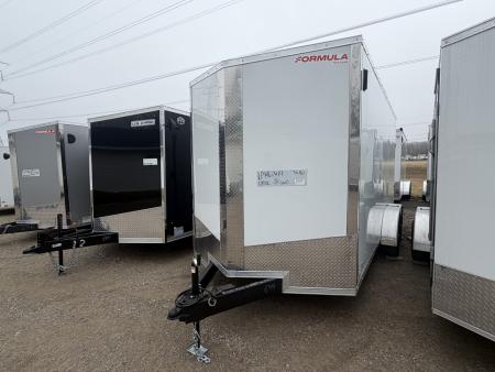 New 2026 FORMULA TRAILERS 7 x 16 Cargo / Enclosed Trailer with 7ft Interior with Ramp Door - UPGRADED MODEL 10K GVW