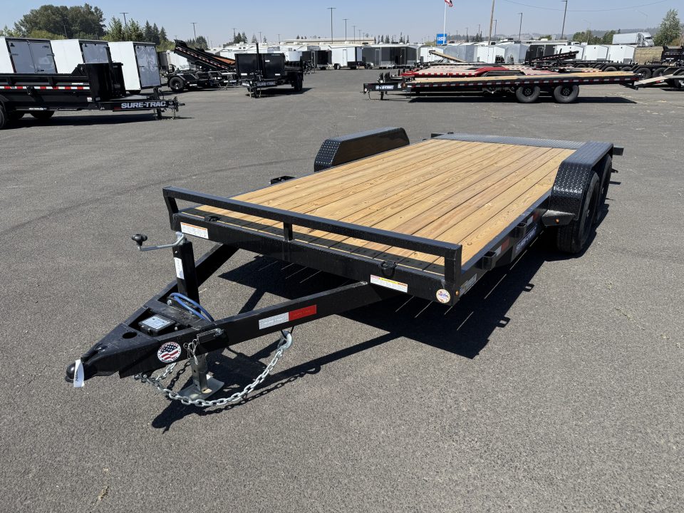 New 2026 Sure-Trac 7x16 Treated Wood Deck Car Hauler 10K GVWR