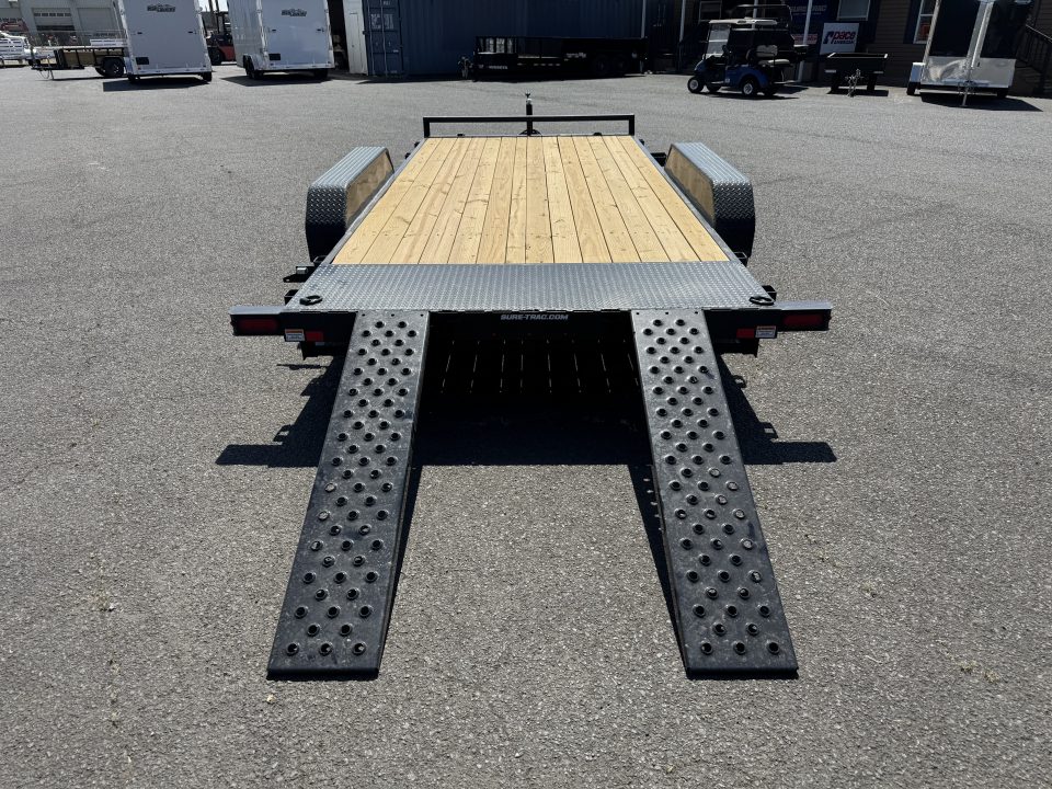 New 2026 Sure-Trac 7x16 Treated Wood Deck Car Hauler 10K GVWR