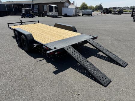 New 2026 Sure-Trac 7x16 Treated Wood Deck Car Hauler 10K GVWR