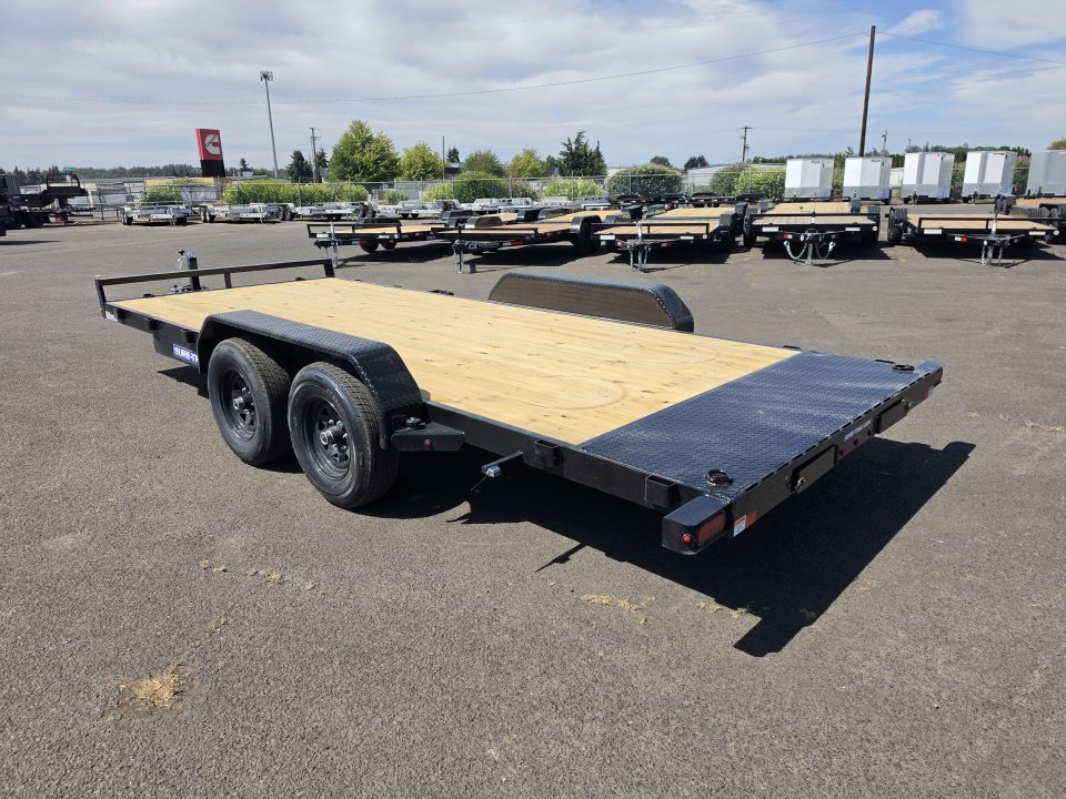 New 2027 Sure-Trac 7x18 Treated Wood Deck Car Hauler 10K GVWR