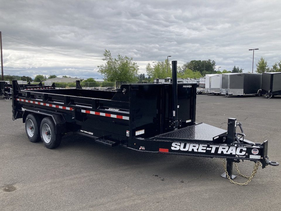 New 2026 Sure-Trac 7x16 Pro-Series Telescopic Dump 17.6K GVWR