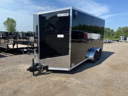 New 2027 US Cargo 7x16 V-Nose w/7ft Height & Ramp Door Cargo / Enclosed Trailer