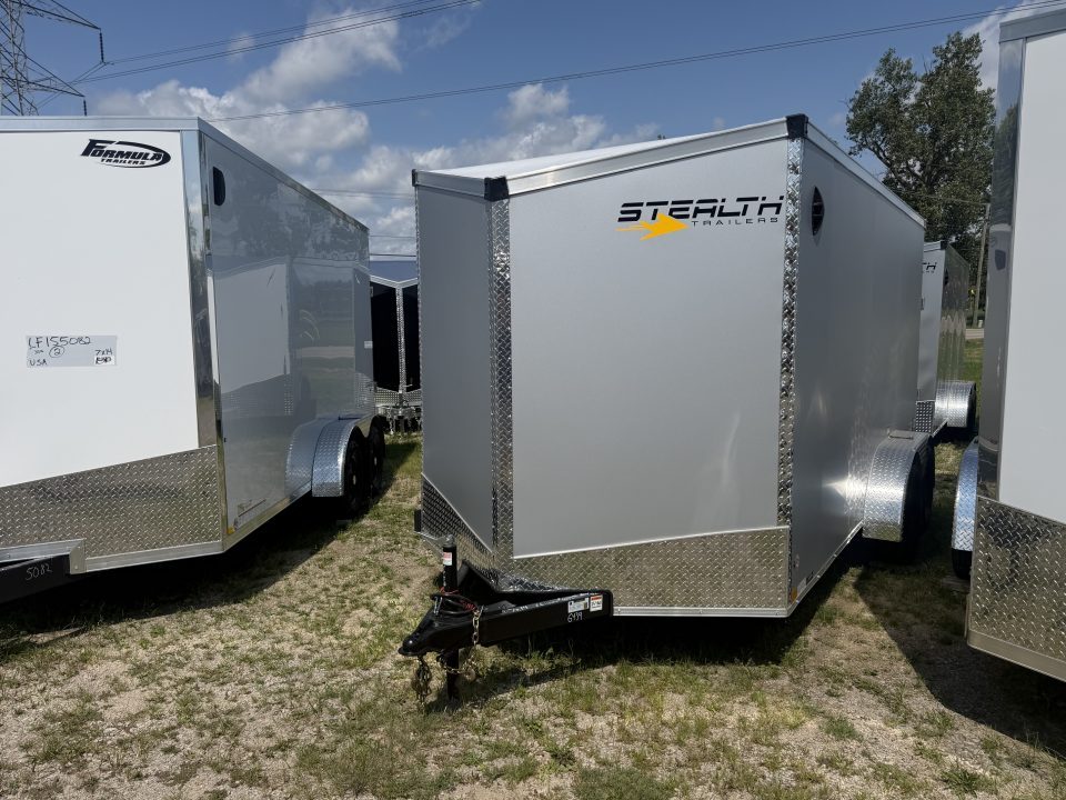 New 2026 Stealth 7 X 14 Cargo / Enclosed Trailer with Ramp and 6ft 6in interior Height LIGHT LID