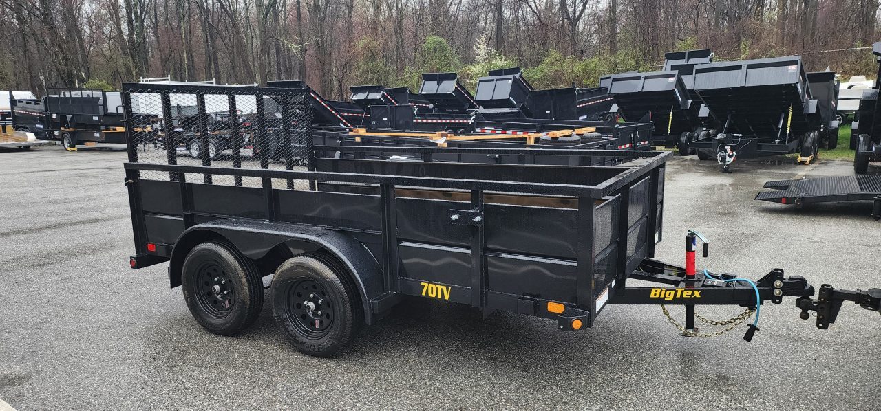 New 7 x 12 Big Tex 70TV 24" Steel Sides Utility 7k