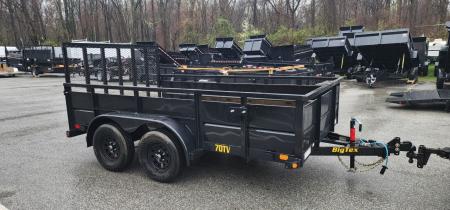 New 7 x 12 Big Tex 70TV 24" Steel Sides Utility 7k