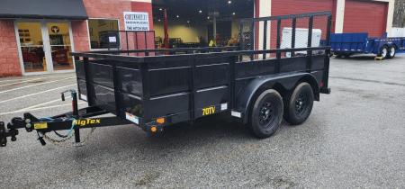 New 7 x 12 Big Tex 70TV 24" Steel Sides Utility 7k