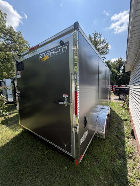 New 2026 Stealth 7 X 16 Cargo / Enclosed Trailer with Ramp Door and 6ft 6in interior Height Light Lid Roof