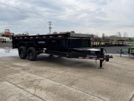 New 2026 Load Trail 83x16 Low-Pro 14k w/2ft Sides & 7ga Floor Dump Trailer
