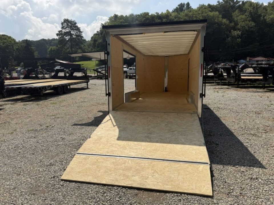 New Stealth Aluminum Enclosed 8.5x20 XLT Pro Series 7K- Black W/ Black Trim, Escape Door and Rear Wing