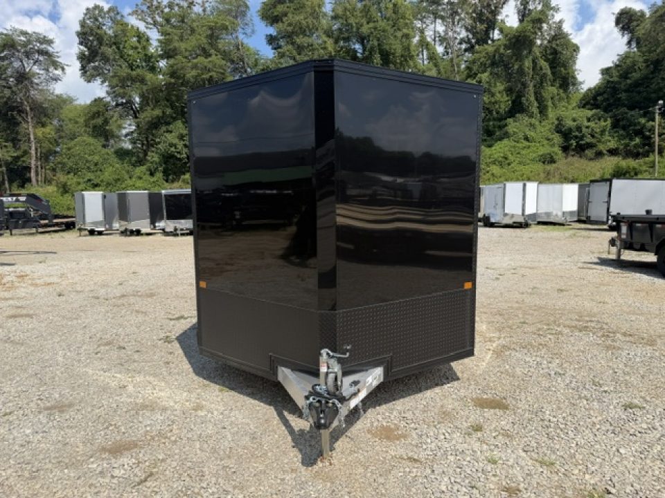 New Stealth Aluminum Enclosed 8.5x20 XLT Pro Series 7K- Black W/ Black Trim, Escape Door and Rear Wing