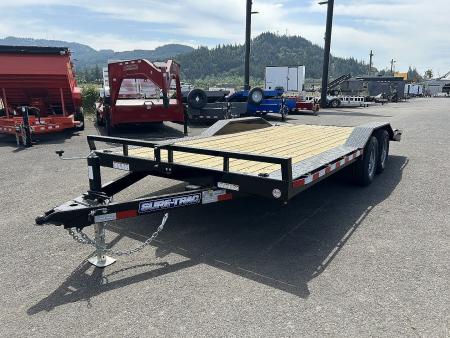 New 2026 Sure-Trac 8.5x18 (16+2) Beavertail Car Hauler w/ Drive Over Fenders 10K GVWR