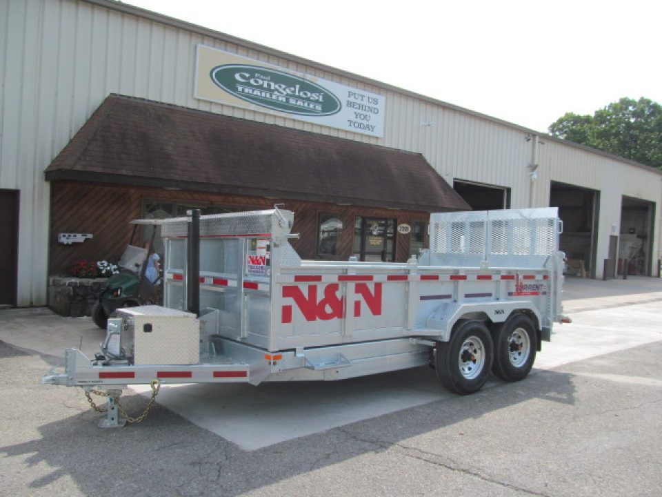 New N & N Trailers 7 X 14 15K Torrent HD Galvanized Dump Trailer w/ Combo Gate