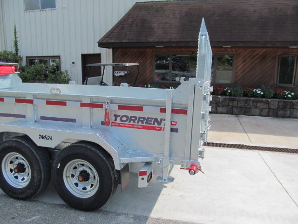 New N & N Trailers 7 X 14 15K Torrent HD Galvanized Dump Trailer w/ Combo Gate