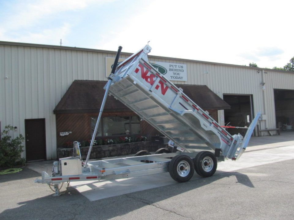 New N & N Trailers 7 X 14 15K Torrent HD Galvanized Dump Trailer w/ Combo Gate